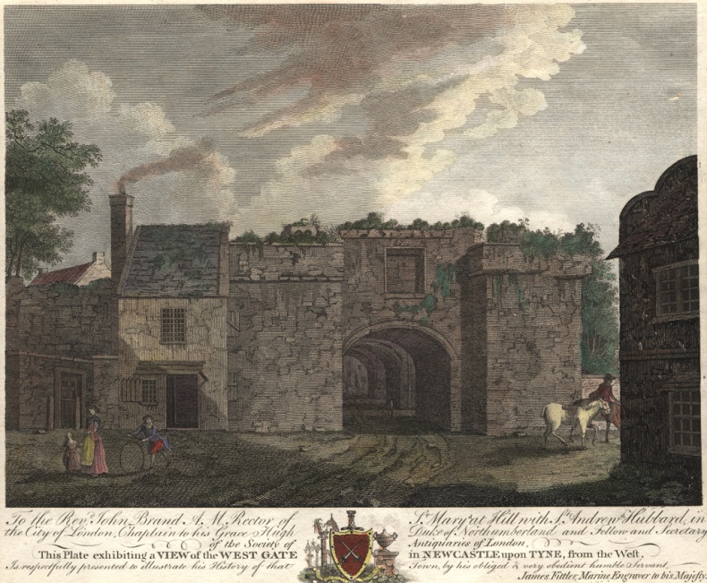 The West Gate Town Walls of Newcastle upon Tyne, 1786,