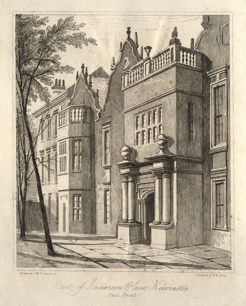 Engraving of Anderson Place, Newcastle upon Tyne, c.1825,