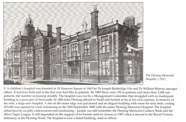 Scan from the booklet Hospitals - Newcastle Revisited by Lynn Redhead,