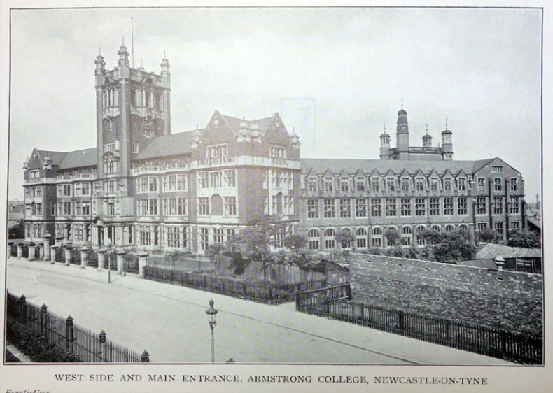 West Side and Main Entrance, Armstrong College, c. 1911.