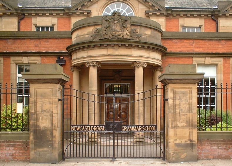 The gates of the Newcastle Royal Grammar School